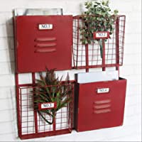 Revistero SFBBAOSimple Wrought Iron Office Multi-Layer Magazine Periódico Rack Pared Colgando Cesta Pared Colgante 54…